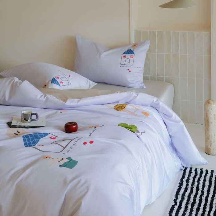 91家纺网 家纺一手货源 找家纺 （总）云胡 2025新款A类100%长绒棉纯棉四件套-恬梦 