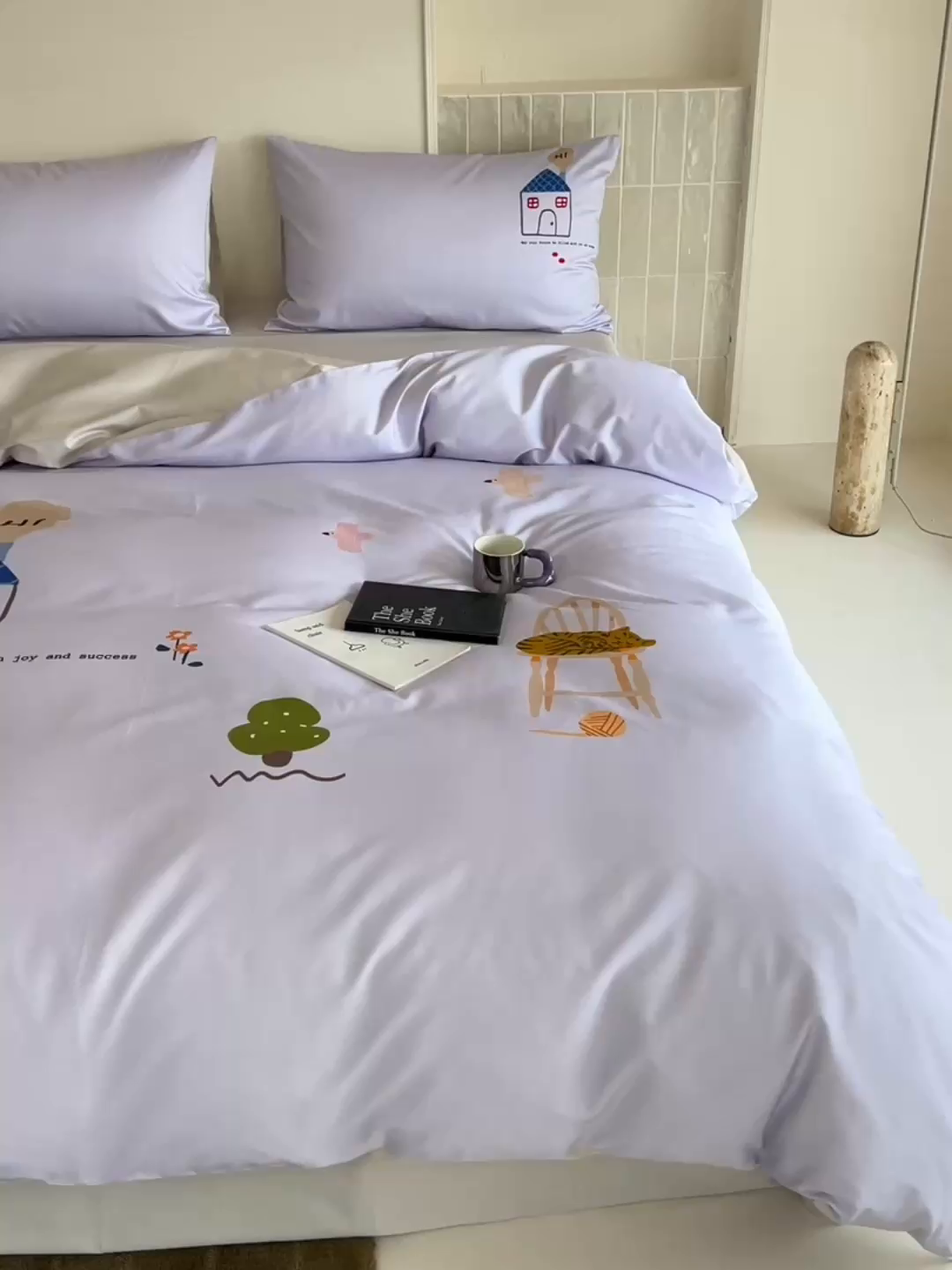 91家纺网 家纺一手货源 找家纺 （总）云胡 2025新款A类100%长绒棉纯棉四件套-恬梦 