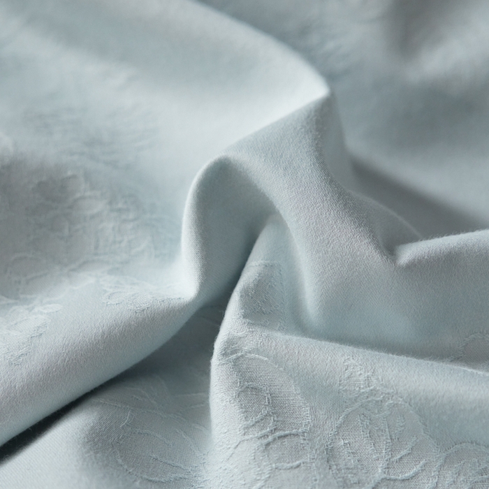 91家纺网 家纺一手货源 找家纺 （总）云胡 2025新款A类水洗工艺纯棉四件套-若曦-浅云蓝