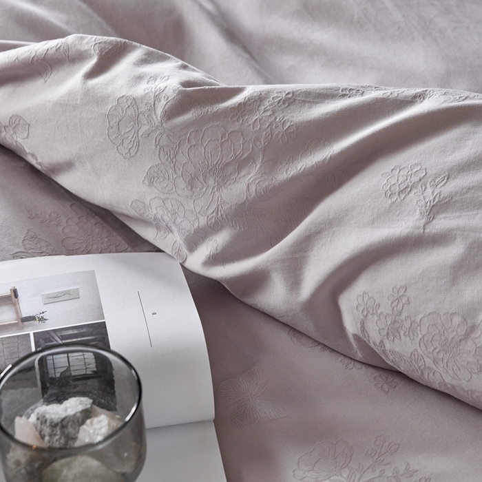 91家纺网 家纺一手货源 找家纺 （总）云胡 2025新款A类水洗工艺纯棉四件套-若曦-棠梨紫