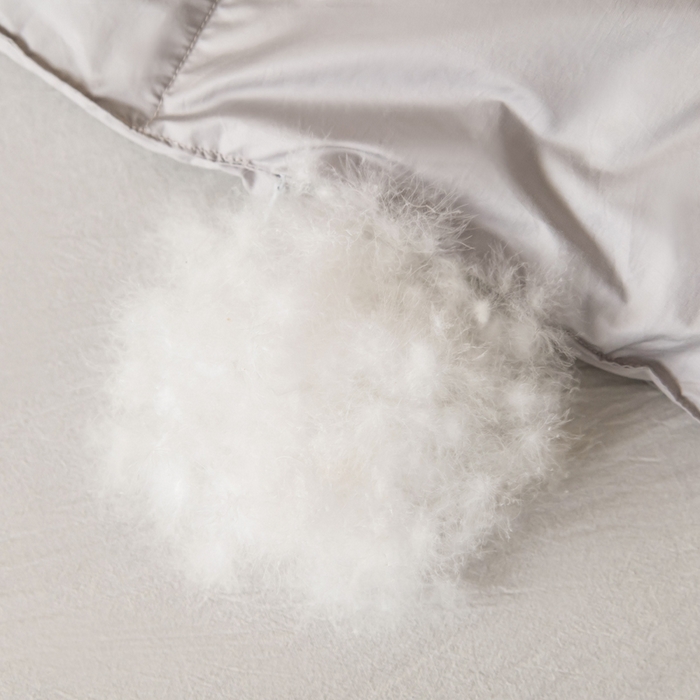 91家纺网 家纺一手货源 找家纺 圣梦莱羽绒家纺 2025新款140支超薄匹马棉羽绒冬被 95鹅绒被子加厚被芯羽绒（假一赔十万元） 灰色