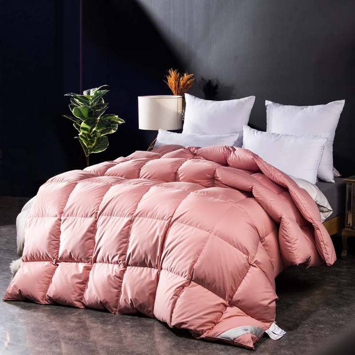 91家纺网 家纺一手货源 找家纺 （总）圣梦莱羽绒家纺 2025新款120支全棉纯棉羽绒冬被 95鹅绒被子加厚被芯羽绒（假一赔十万元）