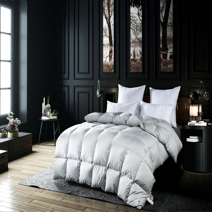 91家纺网 家纺一手货源 找家纺 （总）圣梦莱羽绒家纺 2025新款120支全棉纯棉羽绒冬被 95鹅绒被子加厚被芯羽绒（假一赔十万元）