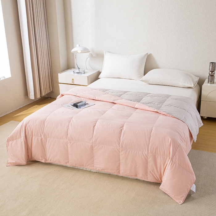 91家纺网 家纺一手货源 找家纺 （总）圣梦莱羽绒家纺 2025春夏新款可水洗羽绒夏被 90拒水白鸭绒被子被芯羽绒（假一赔十万元）