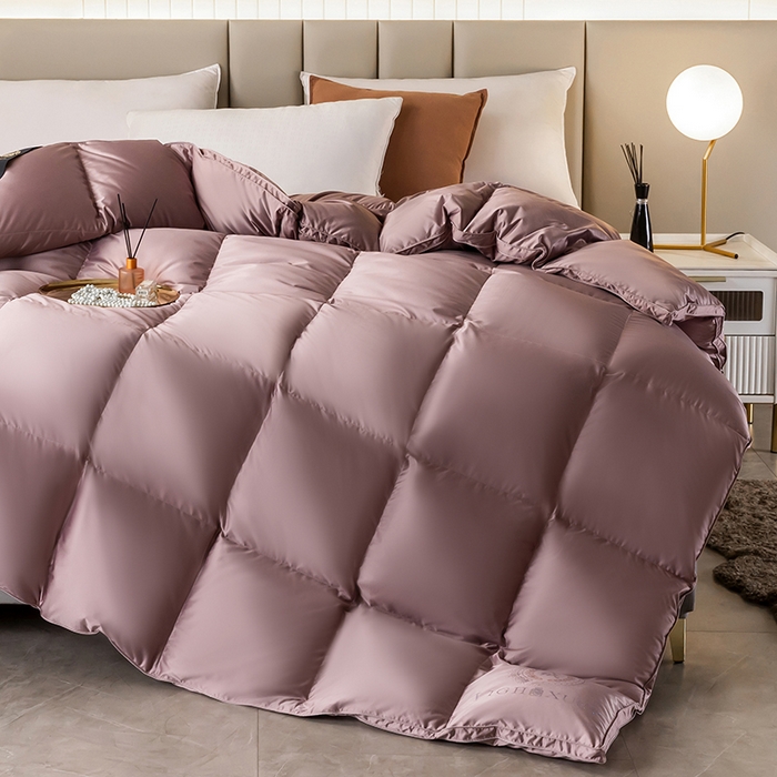 （总）圣梦莱羽绒家纺 2025新款真丝被壳羽绒冬被95鹅绒被子加厚被芯羽绒 95白鹅绒被（ 假一赔十万元）