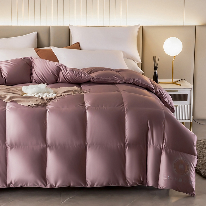 91家纺网 家纺一手货源 找家纺 （总）圣梦莱羽绒家纺 2025新款真丝被壳羽绒冬被95鹅绒被子加厚被芯羽绒 95白鹅绒被（ 假一赔十万元）