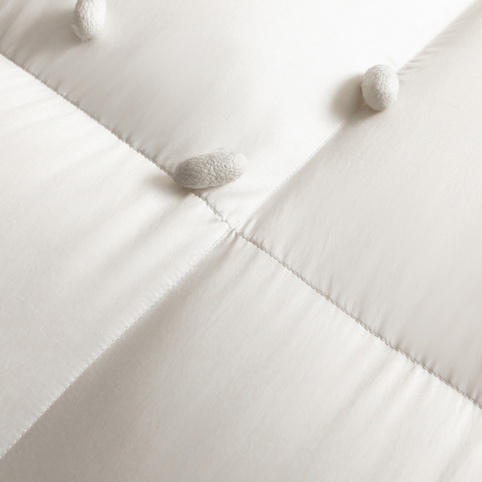 91家纺网 家纺一手货源 找家纺 圣梦莱羽绒家纺 2025新款真丝被壳羽绒冬被95鹅绒被子加厚被芯羽绒 95白鹅绒被（ 假一赔十万元） 白色