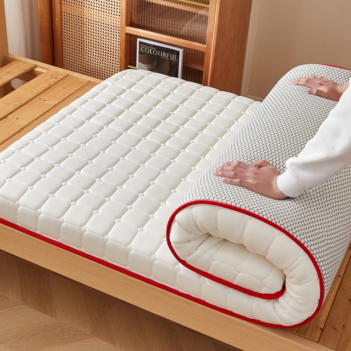 91家纺网 家纺一手货源 找家纺 （总）希廷顿 2025春夏新款方格宿舍床垫单床垫