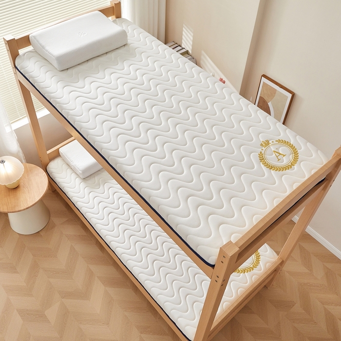 91家纺网 家纺一手货源 找家纺 希廷顿 2025春夏新款波浪宿舍床垫单床垫 白色-波浪-A+烫画