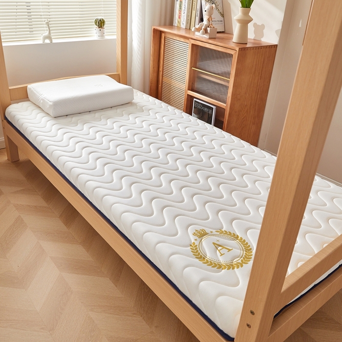 91家纺网 家纺一手货源 找家纺 希廷顿 2025春夏新款波浪宿舍床垫单床垫 白色-波浪-A+烫画