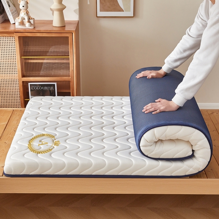 91家纺网 家纺一手货源 找家纺 希廷顿 2025春夏新款波浪宿舍床垫单床垫 白色-波浪-A+烫画