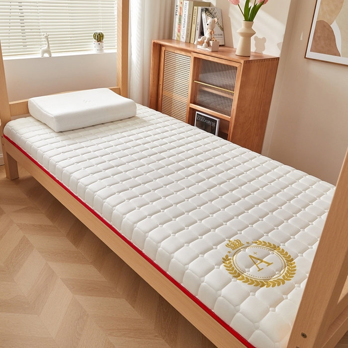 91家纺网 家纺一手货源 找家纺 希廷顿 2025春夏新款方格宿舍床垫单床垫 白色-方格-A+烫画