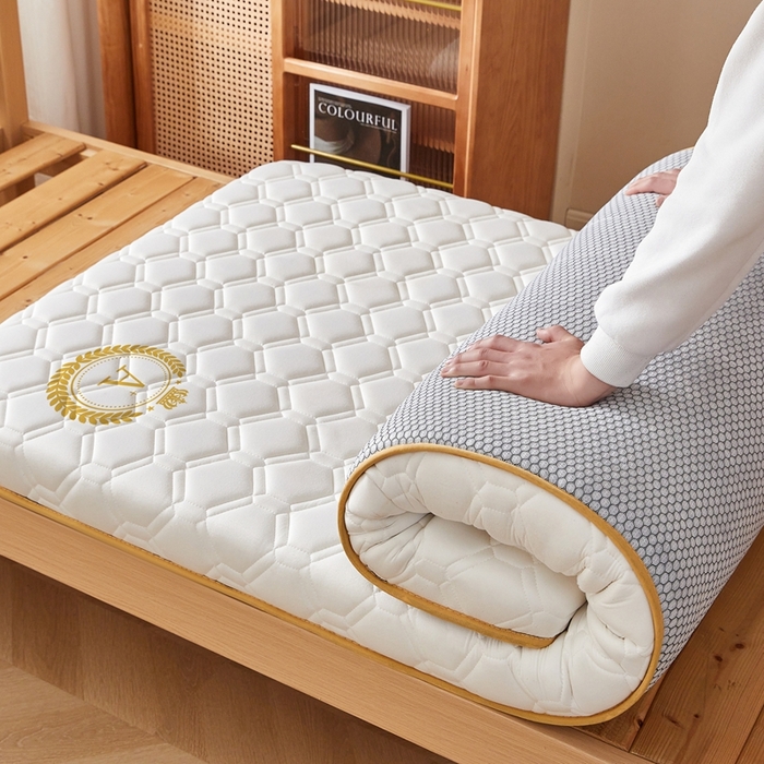 91家纺网 家纺一手货源 找家纺 希廷顿 2025春夏新款足球宿舍床垫单床垫 白色-足球-A+烫画