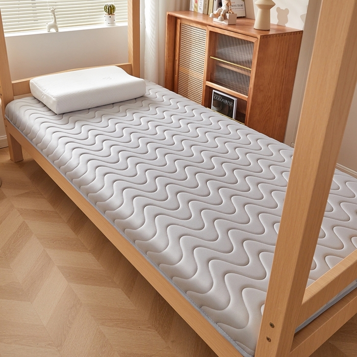 91家纺网 家纺一手货源 找家纺 希廷顿 2025春夏新款波浪宿舍床垫单床垫 浅灰-波浪