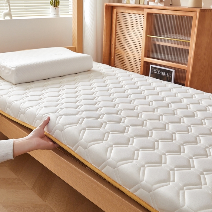 91家纺网 家纺一手货源 找家纺 希廷顿 2025春夏新款足球宿舍床垫单床垫 白色-足球-羽毛烫画