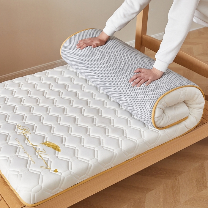 91家纺网 家纺一手货源 找家纺 希廷顿 2025春夏新款足球宿舍床垫单床垫 白色-足球-羽毛烫画