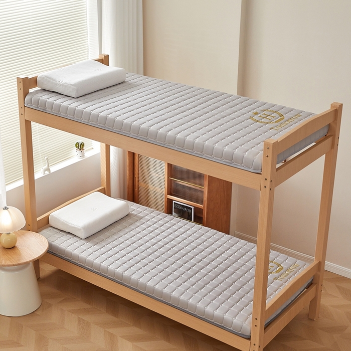 希廷顿 2025春夏新款方格宿舍床垫单床垫 浅灰-方格-H烫画