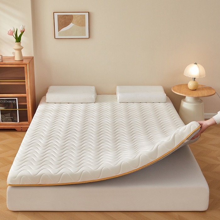 91家纺网 家纺一手货源 找家纺 希廷顿 2025春夏新款波浪床垫单床垫 白色-波浪