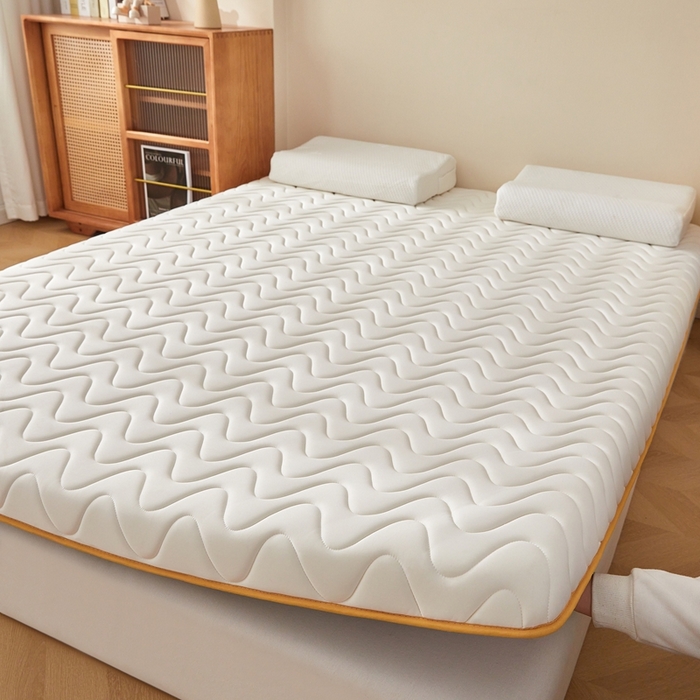 91家纺网 家纺一手货源 找家纺 希廷顿 2025春夏新款波浪床垫单床垫 白色-波浪