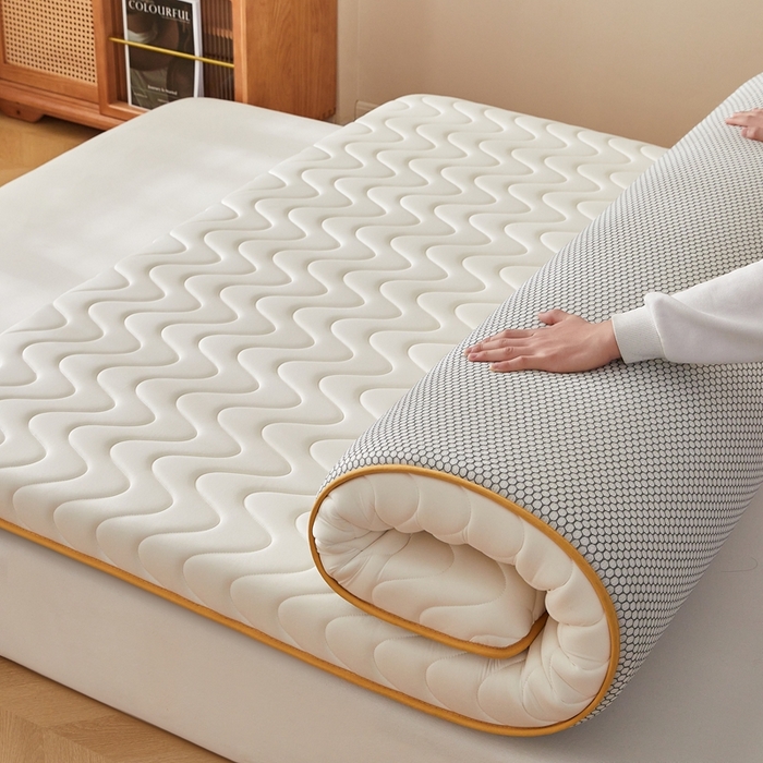91家纺网 家纺一手货源 找家纺 希廷顿 2025春夏新款波浪床垫单床垫 白色-波浪