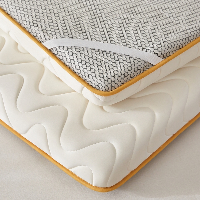 91家纺网 家纺一手货源 找家纺 希廷顿 2025春夏新款波浪床垫单床垫 白色-波浪