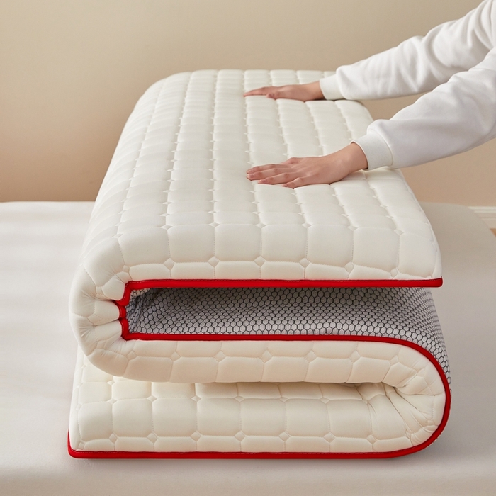 希廷顿 2025春夏新款方格床垫单床垫 白色-方格