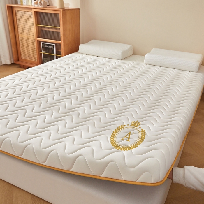 91家纺网 家纺一手货源 找家纺 希廷顿 2025春夏新款波浪床垫单床垫 白色-波浪-A+烫画