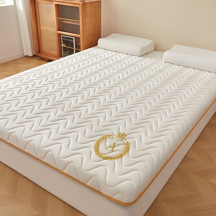 91家纺网 家纺一手货源 找家纺 希廷顿 2025春夏新款波浪床垫单床垫 白色-波浪-A+烫画