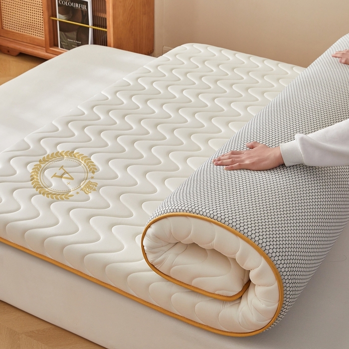 91家纺网 家纺一手货源 找家纺 希廷顿 2025春夏新款波浪床垫单床垫 白色-波浪-A+烫画
