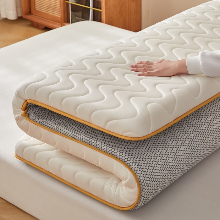 91家纺网 家纺一手货源 找家纺 希廷顿 2025春夏新款波浪床垫单床垫 白色-波浪-A+烫画