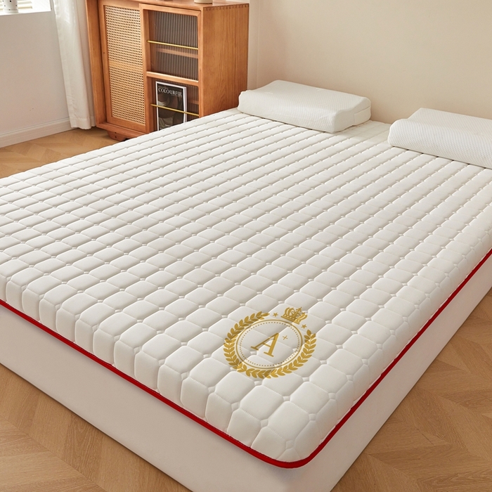 91家纺网 家纺一手货源 找家纺 希廷顿 2025春夏新款方格床垫单床垫 白色-方格-A+烫画