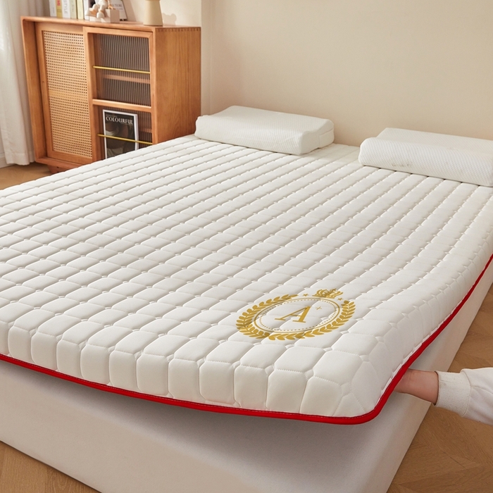 91家纺网 家纺一手货源 找家纺 希廷顿 2025春夏新款方格床垫单床垫 白色-方格-A+烫画