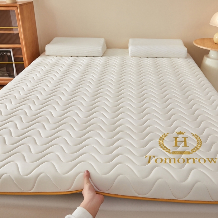 91家纺网 家纺一手货源 找家纺 希廷顿 2025春夏新款波浪床垫单床垫 白色-波浪-H烫画