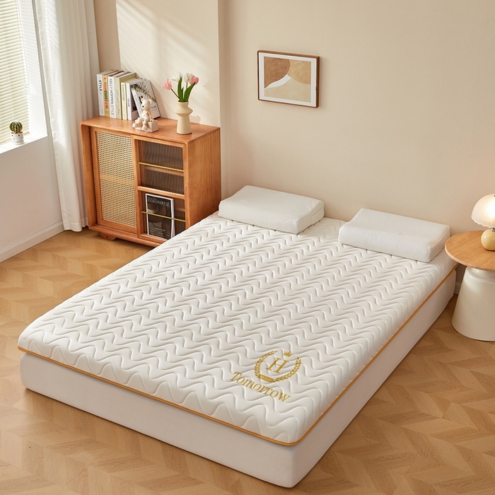 91家纺网 家纺一手货源 找家纺 希廷顿 2025春夏新款波浪床垫单床垫 白色-波浪-H烫画