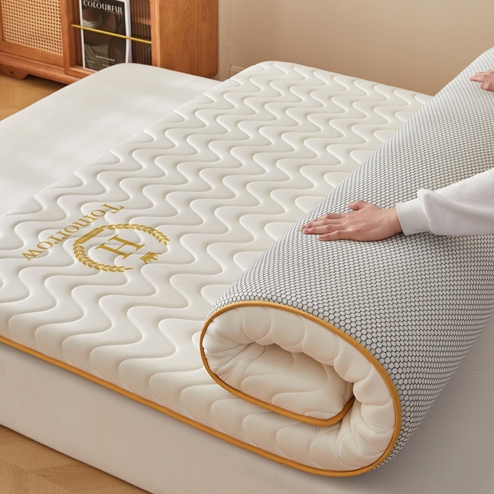91家纺网 家纺一手货源 找家纺 希廷顿 2025春夏新款波浪床垫单床垫 白色-波浪-H烫画