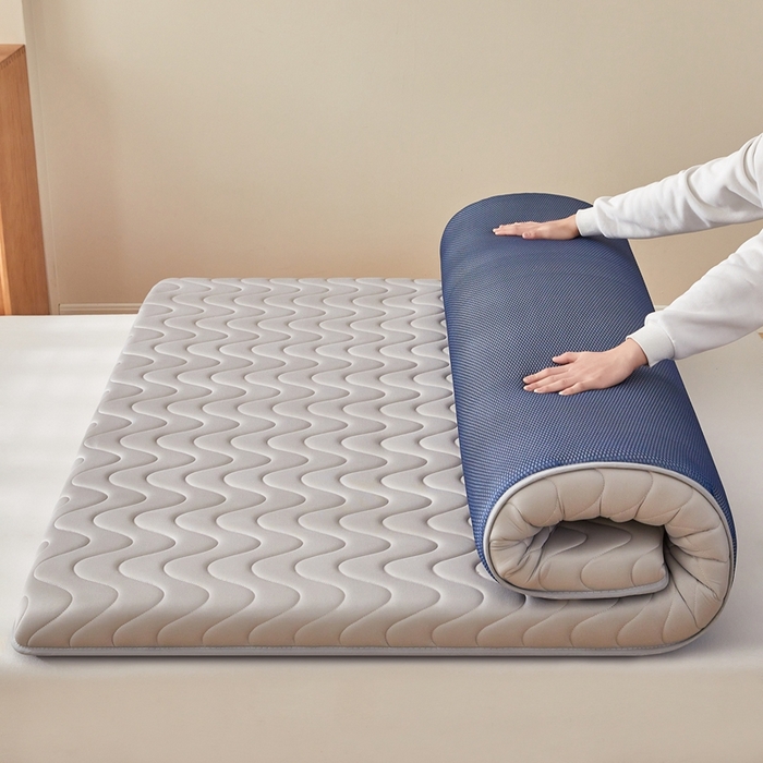 91家纺网 家纺一手货源 找家纺 希廷顿 2025春夏新款波浪床垫单床垫 浅灰-波浪