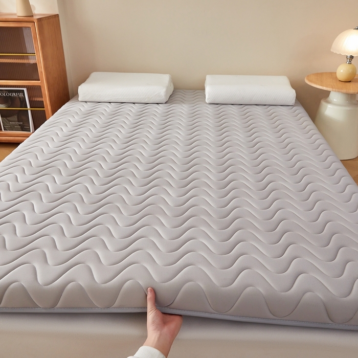 91家纺网 家纺一手货源 找家纺 希廷顿 2025春夏新款波浪床垫单床垫 浅灰-波浪