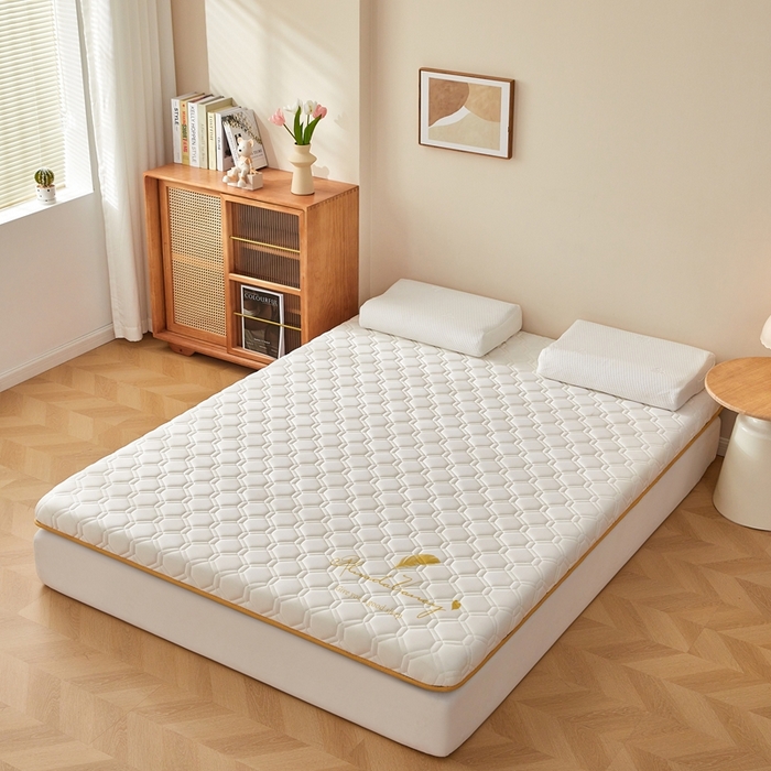 91家纺网 家纺一手货源 找家纺 希廷顿 2025春夏新款足球床垫单床垫 白色-足球-羽毛烫画