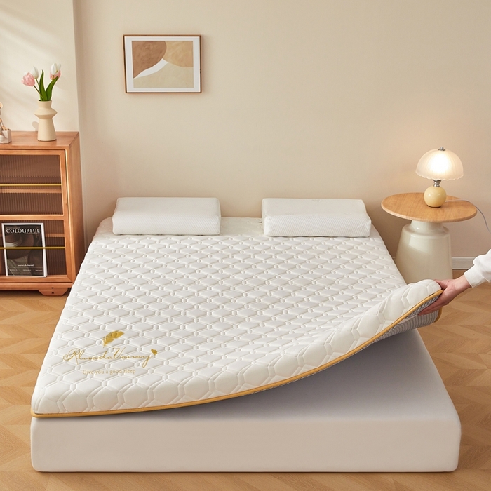 91家纺网 家纺一手货源 找家纺 希廷顿 2025春夏新款足球床垫单床垫 白色-足球-羽毛烫画