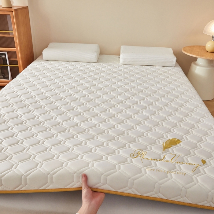 91家纺网 家纺一手货源 找家纺 希廷顿 2025春夏新款足球床垫单床垫 白色-足球-羽毛烫画