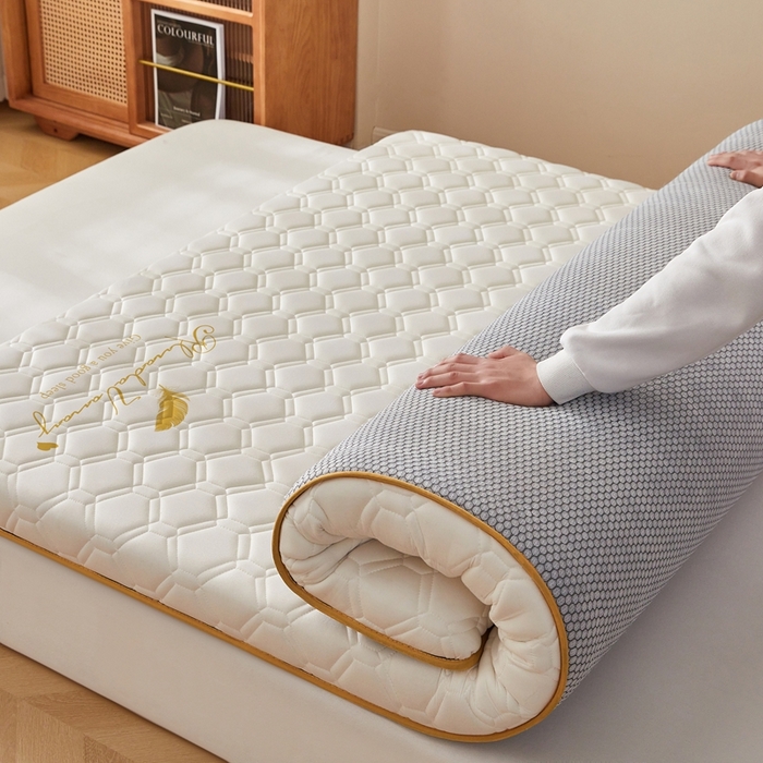 91家纺网 家纺一手货源 找家纺 希廷顿 2025春夏新款足球床垫单床垫 白色-足球-羽毛烫画