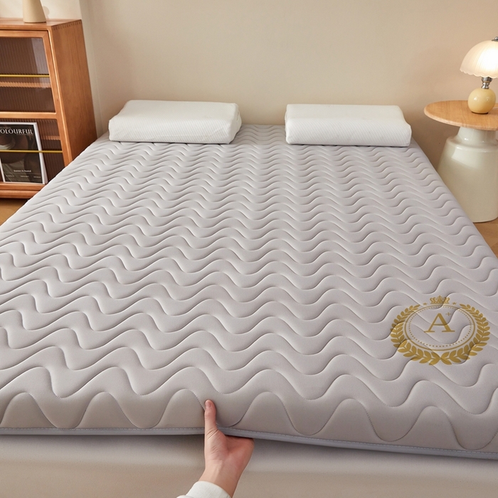 91家纺网 家纺一手货源 找家纺 希廷顿 2025春夏新款波浪床垫单床垫 浅灰-波浪-A+烫画