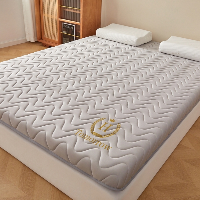 91家纺网 家纺一手货源 找家纺 希廷顿 2025春夏新款波浪床垫单床垫 浅灰-波浪-H烫画