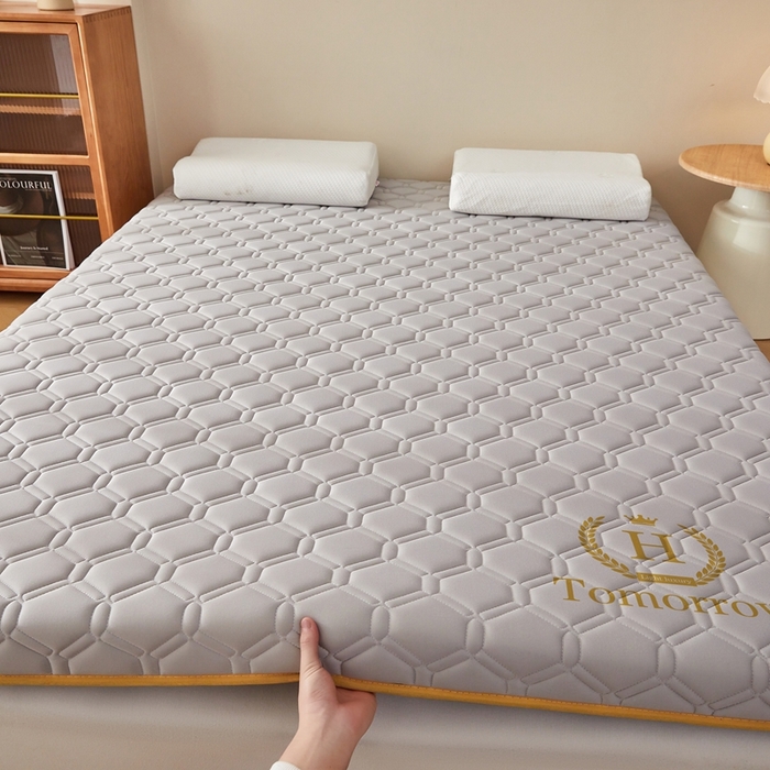 91家纺网 家纺一手货源 找家纺 希廷顿 2025春夏新款足球床垫单床垫 浅灰-足球-H烫画