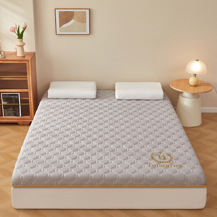 91家纺网 家纺一手货源 找家纺 希廷顿 2025春夏新款足球床垫单床垫 浅灰-足球-H烫画