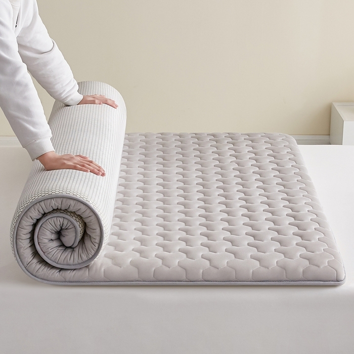 91家纺网 家纺一手货源 找家纺 希廷顿 2025春夏新款多边形床垫单床垫 浅灰-多边形