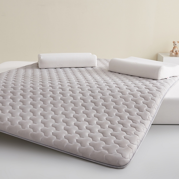 91家纺网 家纺一手货源 找家纺 希廷顿 2025春夏新款多边形床垫单床垫 浅灰-多边形