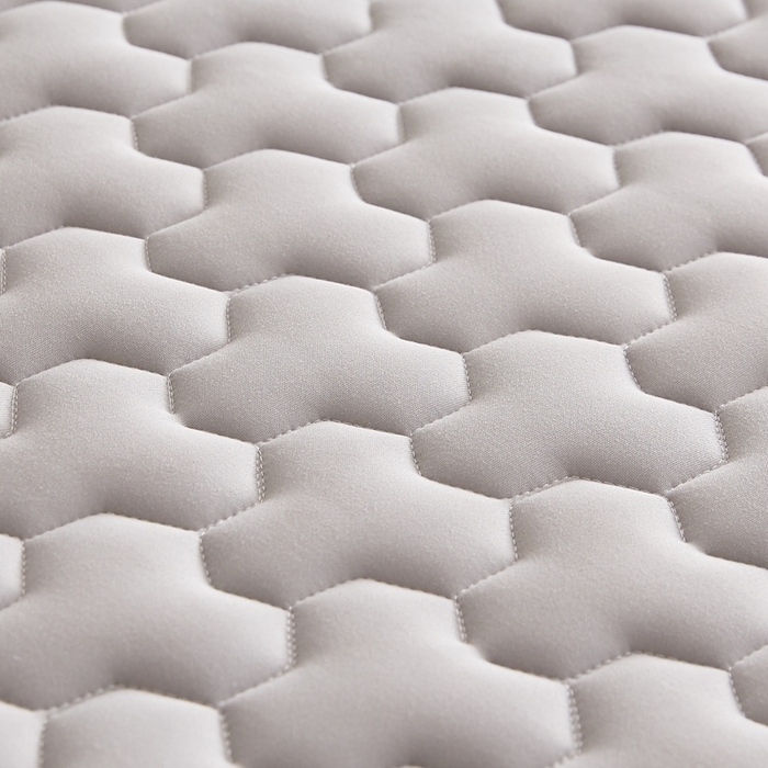 91家纺网 家纺一手货源 找家纺 希廷顿 2025春夏新款多边形床垫单床垫 浅灰-多边形-H烫画