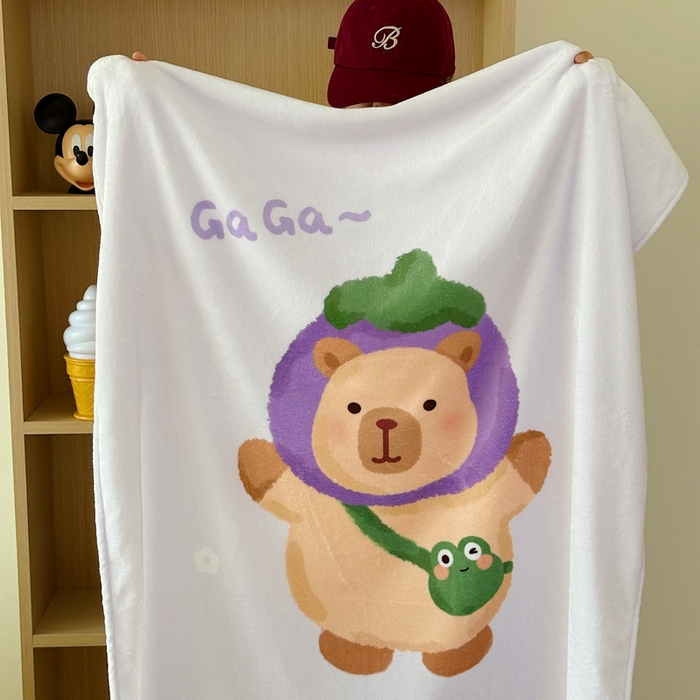 91家纺网 家纺一手货源 找家纺 美乐迪2025四季款双面牛奶绒毛毯空调毯 卡皮巴拉