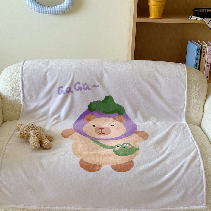 91家纺网 家纺一手货源 找家纺 美乐迪2025四季款双面牛奶绒毛毯空调毯 卡皮巴拉